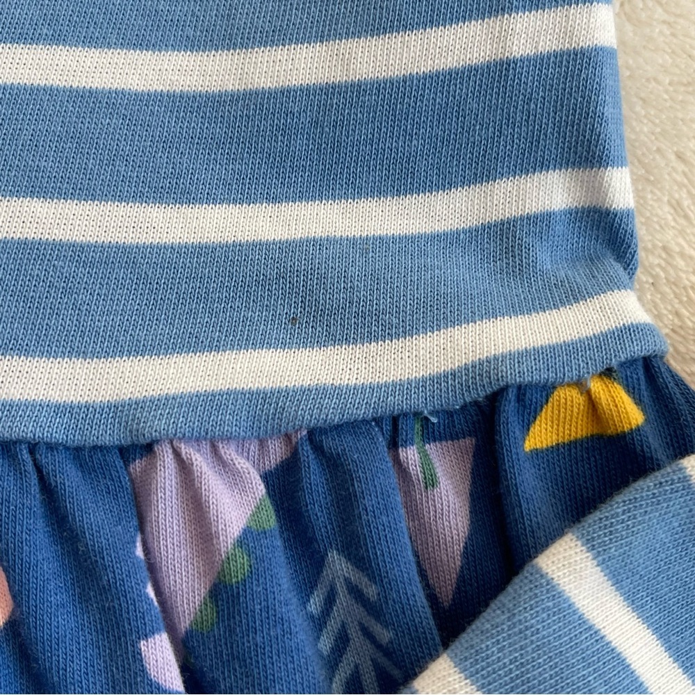 Blue Striped and Patterned Kids Dress - Picture 5 of 8